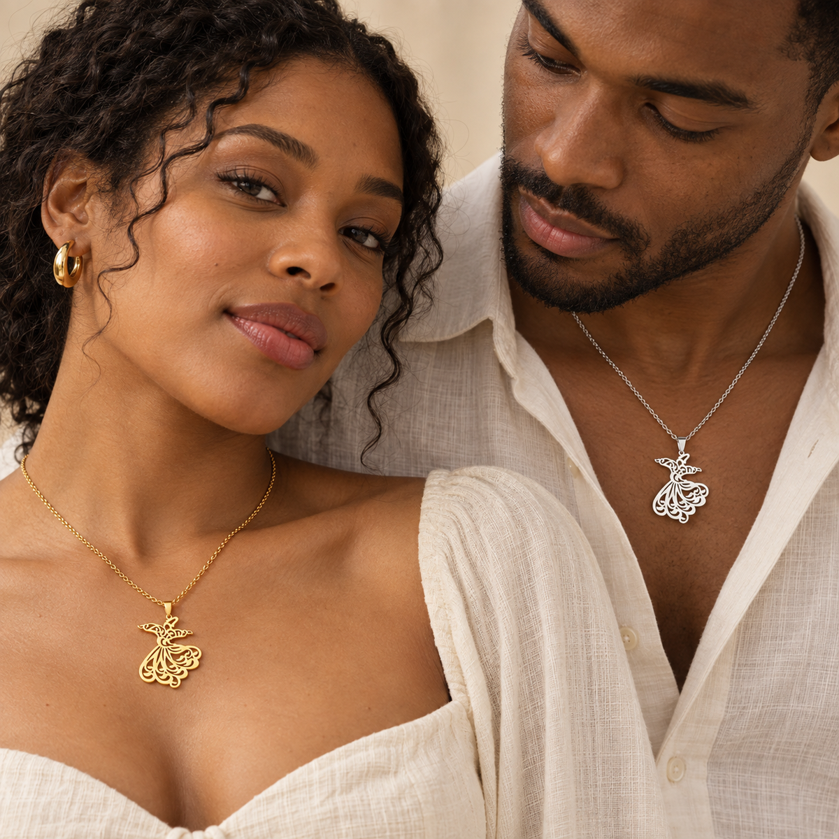 Collier Derviche Tourneur, pendentif soufi, Maison Ma Foi