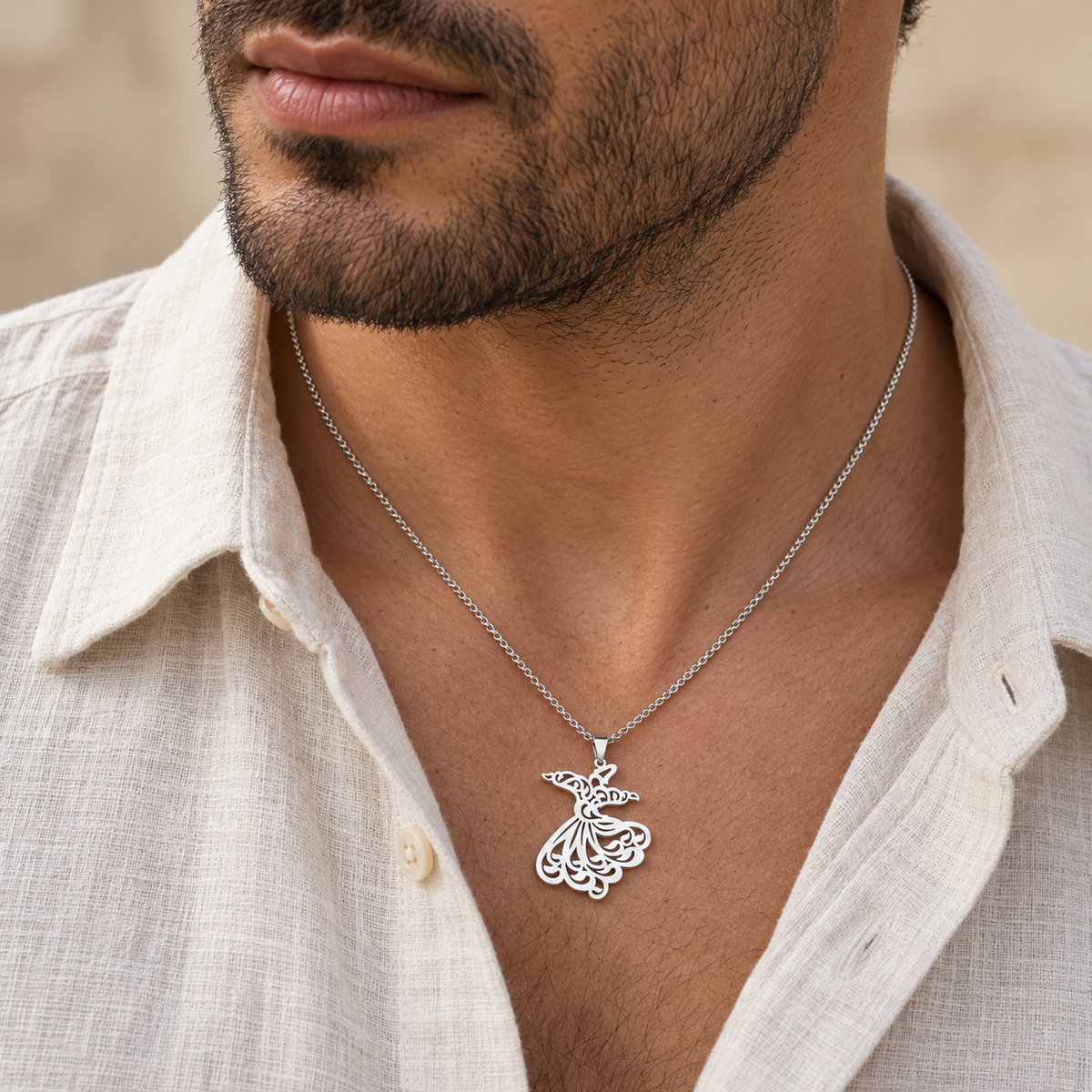 Collier Derviche Tourneur, pendentif soufi, Maison Ma Foi
