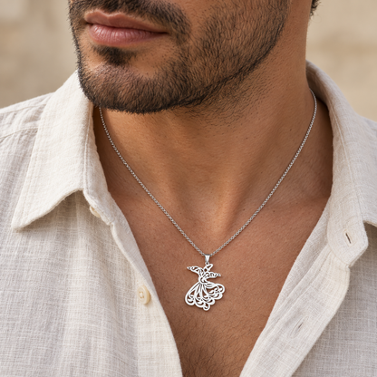 Collier Derviche Tourneur, pendentif soufi, Maison Ma Foi