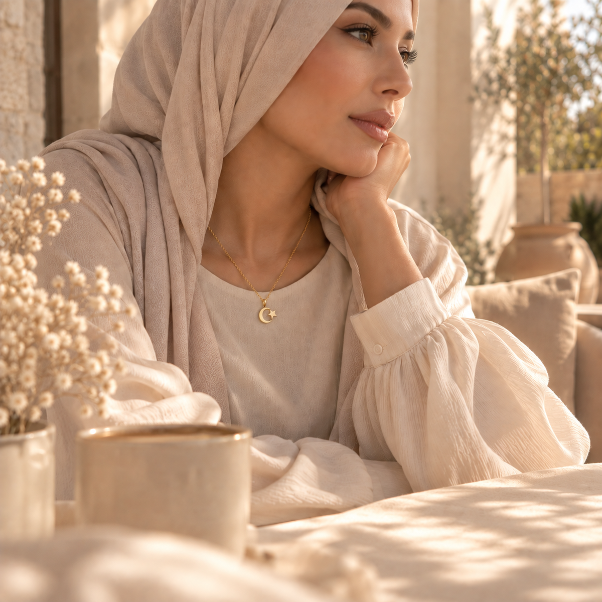 Collier Croissant et Étoile ajouré – présentation du collier