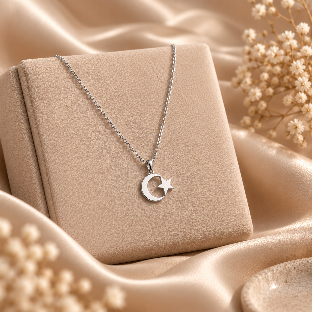 Pendentif Croissant et Étoile ajouré – détail