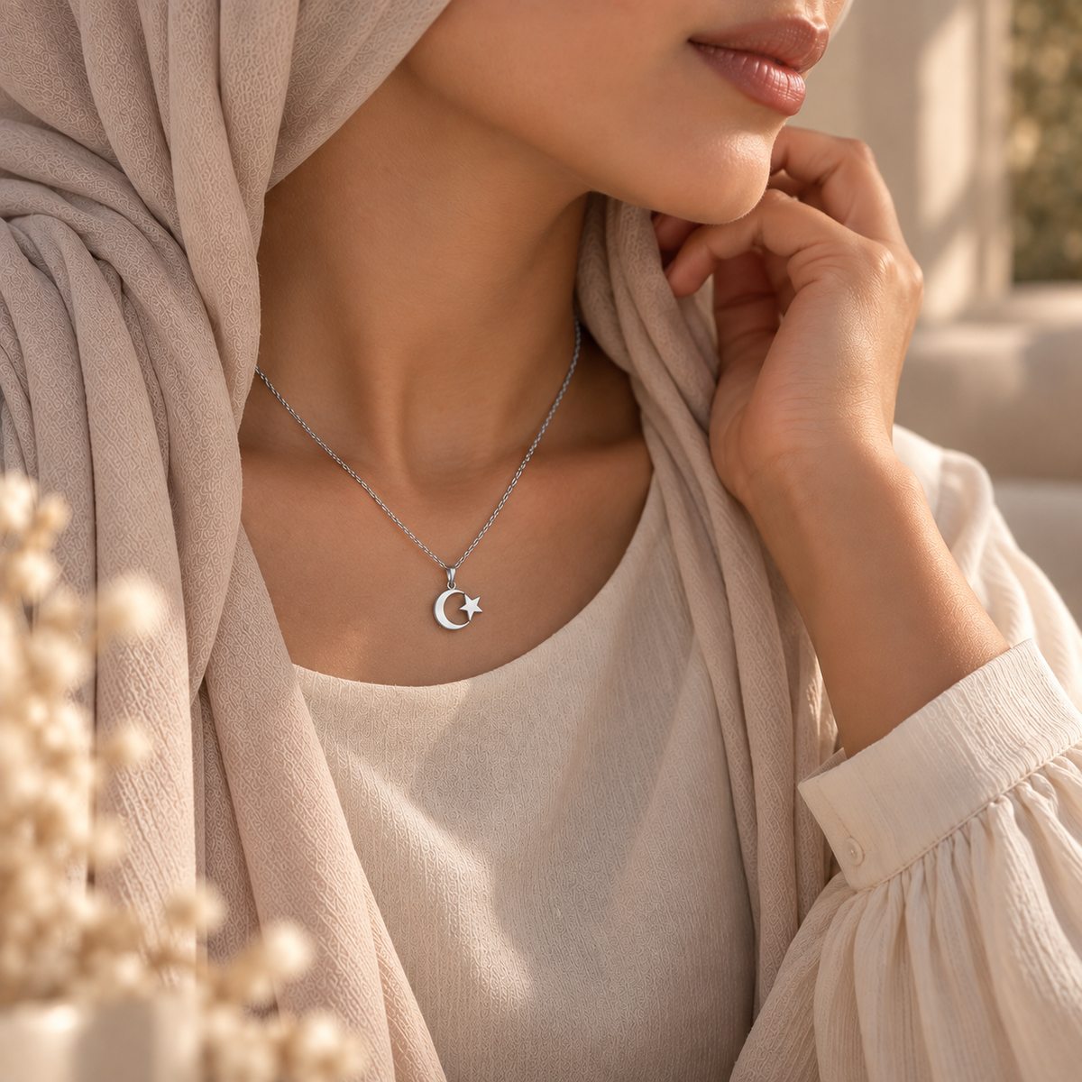Collier Croissant et Étoile ajouré – Maison Ma Foi
