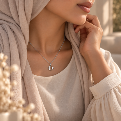 Collier Croissant et Étoile ajouré – Maison Ma Foi