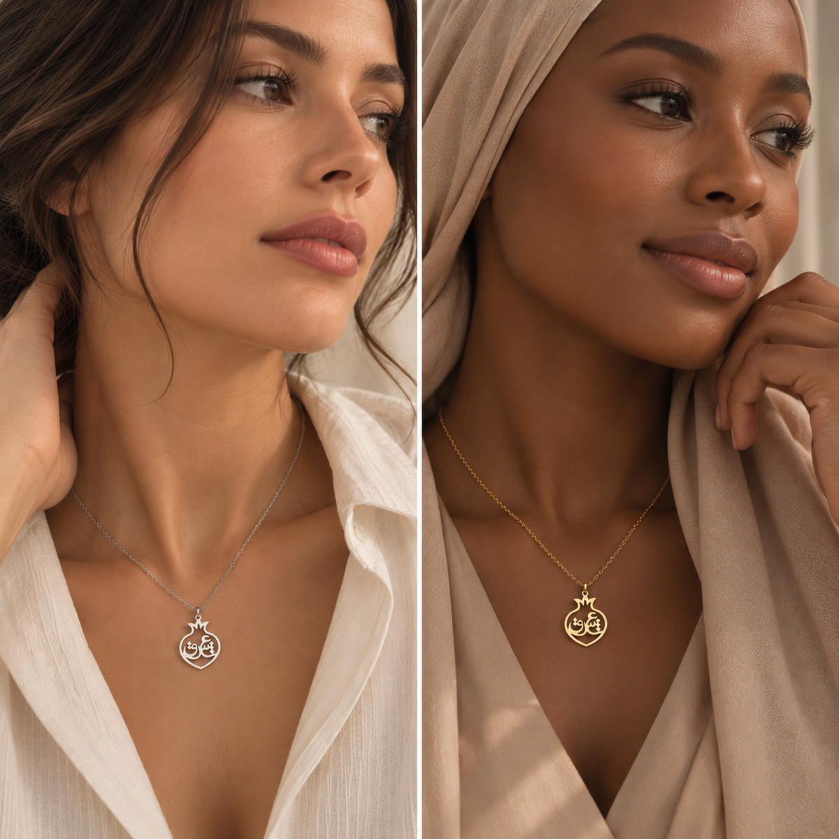 Collier Grenade Eshgh en mise en scène lifestyle