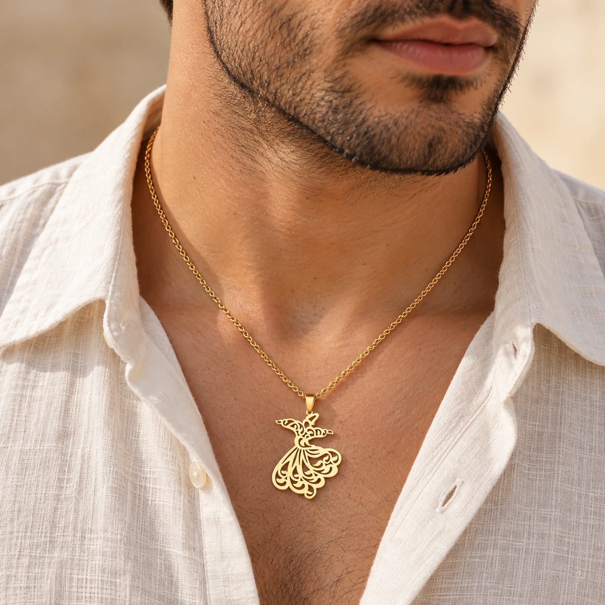 Collier Derviche Tourneur, pendentif soufi, Maison Ma Foi